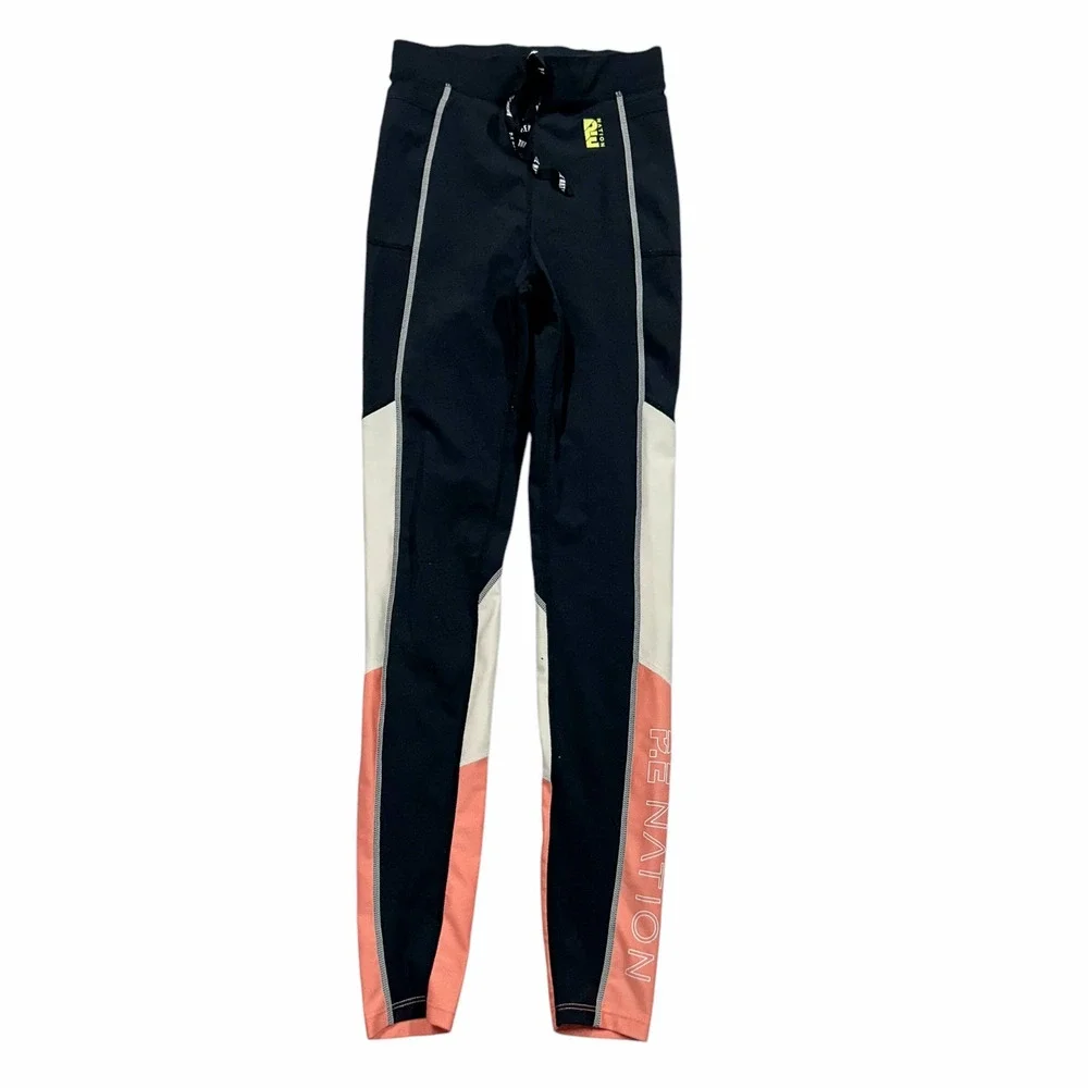 PE Nation‎ Forward Pass Leggings Women's Size XS Extra Small Yoga Pants Preppy